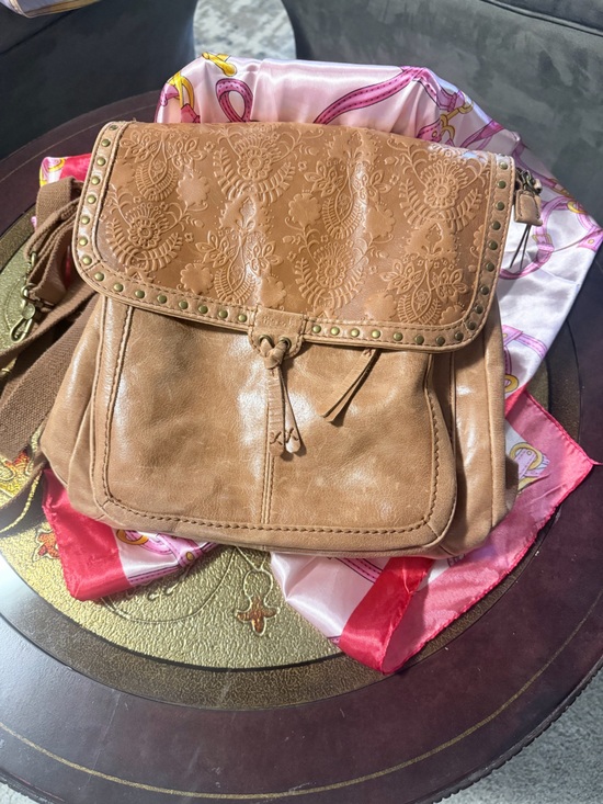 The Sak Handbags - Tan Embossed Shoulder/Backpack Bag – Classic Everyday Style